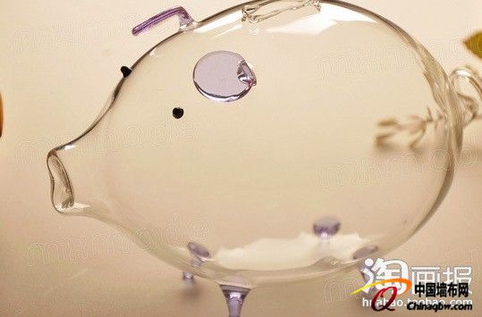 玻璃小猪存钱罐