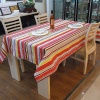 新款 彩虹条纹1号帆布全棉桌布、台布 多用巾 餐桌布 多种尺寸